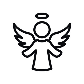 recommend clip art: angel line icon illustration