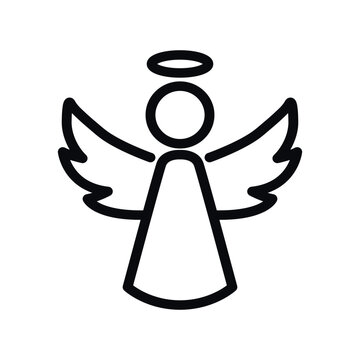 recommend clip art: angel line icon illustration