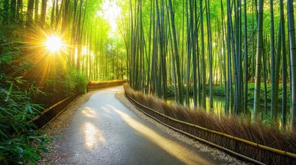 Fototapeta premium Bamboo Forest in Morning Light