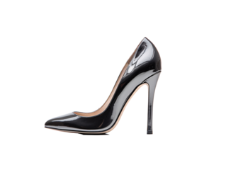 a black high heeled shoe
