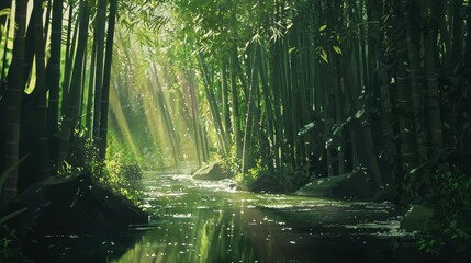 Fototapeta premium Bamboo Forest in Morning Light
