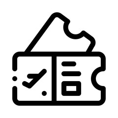 Airplane Ticket line icon