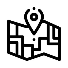 Map line icon