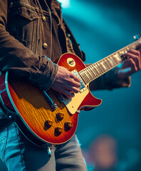 vintage grunge band rock and roll show concert banner ad template. AI generative.