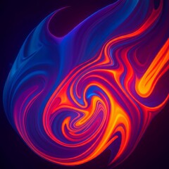 Neon light 3D background Illustration