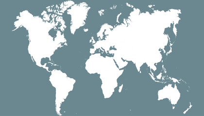 World map. Grey modern vector map. Silhouette map.