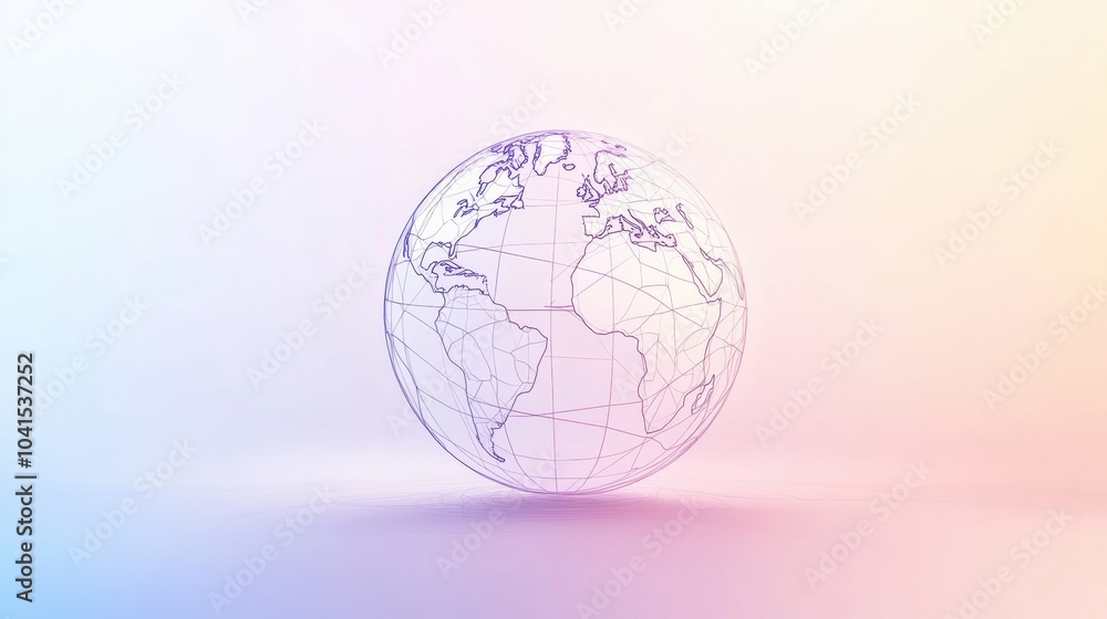 Aufkleber this outline of a globe emphasizes the concept of international travel and global connections in a m