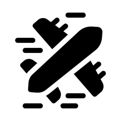 Airplane glyph icon
