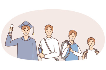 Characters of different ages