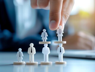 Team building concept with figures.