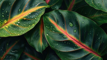 Fototapeta premium Vibrant Green Leaf Close-Up