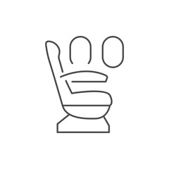 Airplane seat line outline icon