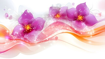 Vector abstract background featuring bold shapes, lines, and intricate floral details, creating a dynamic design