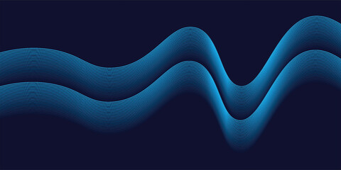 Modern luxury dark blue background with sparkling blue light stripes.