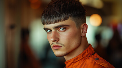 Classic Edgar Cut with Urban Influence – The Ideal Hairstyle for Trendy Street Style
