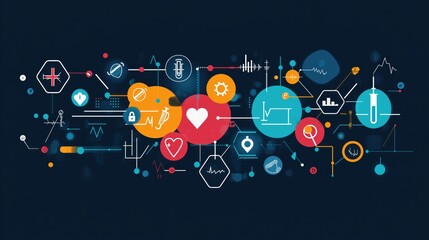 Obraz premium The Heart of Technology: A Digital Representation of Life's Essence