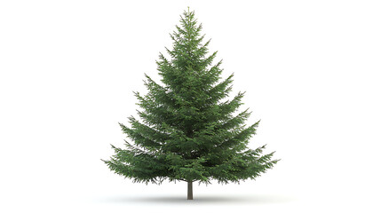 Fototapeta premium Green fir tree isolated on white background