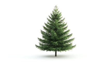 Fototapeta premium Green fir tree isolated on white background