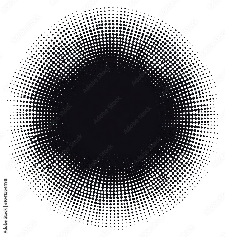 Poster png subtle halftone or noise effect abstract circular pattern.