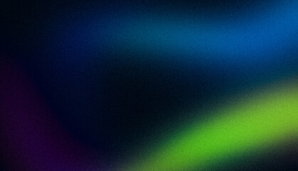 Grainy background blue green purple abstract noise texture vibrant glowing color gradient shape black backdrop dark banner poster header cover wallpaper design
