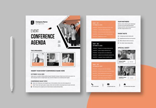 Event Conference Agenda Layout