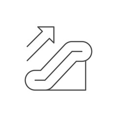 Escalator up line outline icon