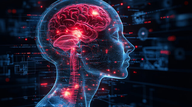 Detailed Illustration of Lobotomy (Leucotomy) Neurosurgical Treatment in the Brain