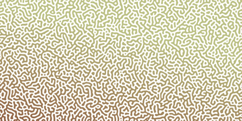 Abstract Reaction-diffusion Turing pattern natural texture golden gradient color scheme. Linear design with biological algorithm psychedelic background. Reaction-diffusion or truing patter
