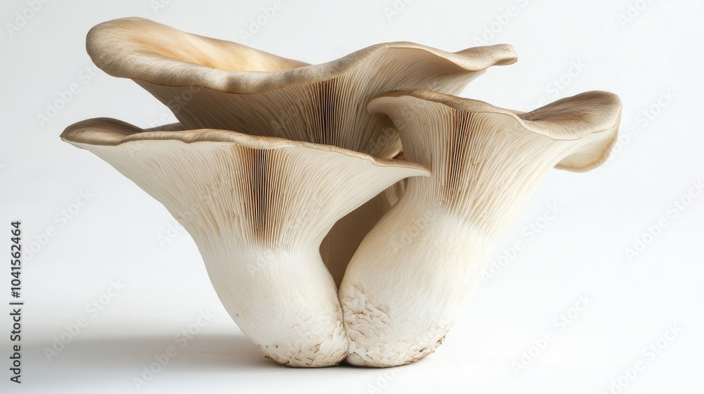Poster king oyster mushroom eringi displayed against a white background