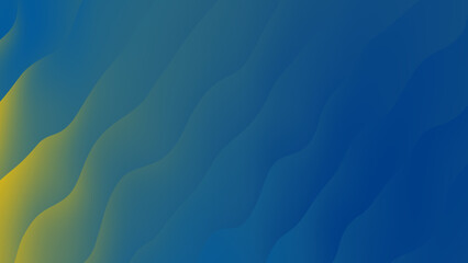 Naklejka premium Blue and yellow gradient with curved lines, suitable for vibrant backgrounds, abstract designs, motion graphics, branding elements, and digital art.