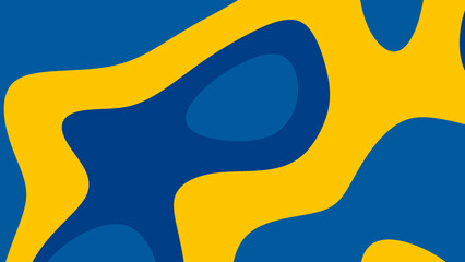 Abstract yellow blue shapes overlap in a dynamic and vibrant background design. Ideal for creative projects, graphic design, and modern concepts.