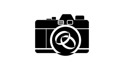 wedding photo, black isolated silhouette