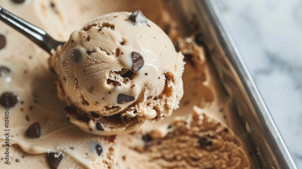 Poster scoop of caramel java chip ice cream