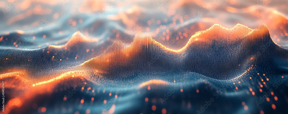 Leinwandbilder 3d rendering of abstract data analytics visualization against a light backdrop, contemporary aesthet