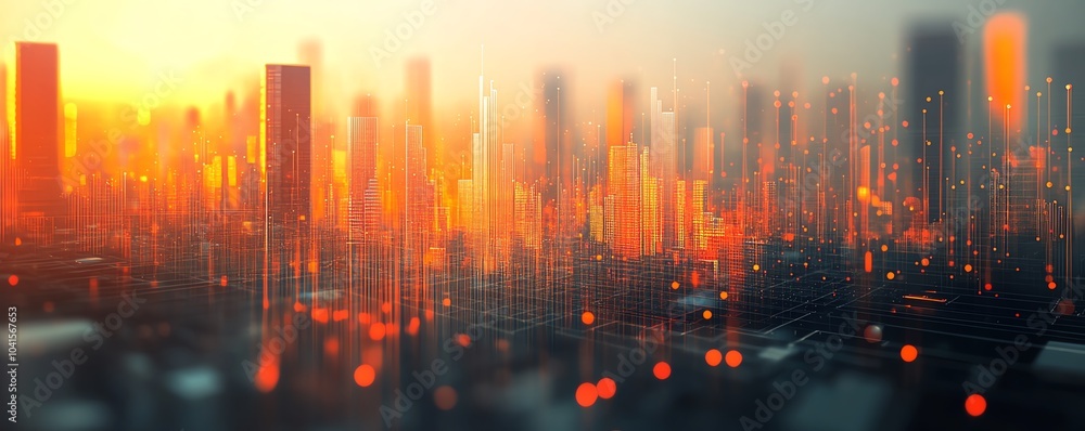 Leinwandbilder 3d rendering of abstract data analytics visualization against a light backdrop, contemporary aesthet