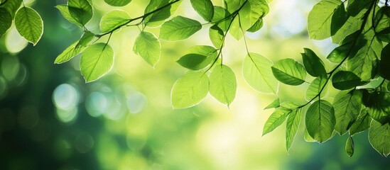 Fresh And Green Leaves On Green Background