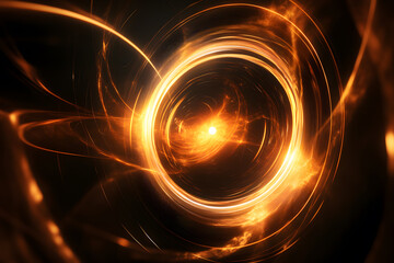 Obraz premium Abstract glowing galaxy energy tunnel in space background 