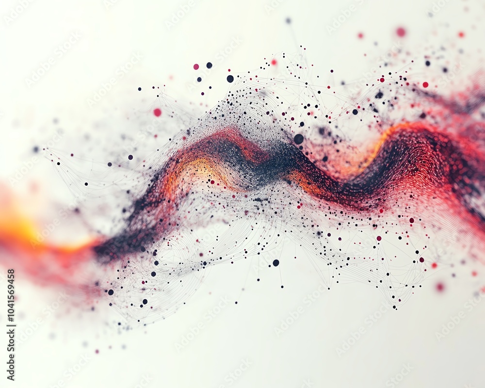 Poster abstract visualization of data analytics on a light background, 3d rendering, modern design, vibrant