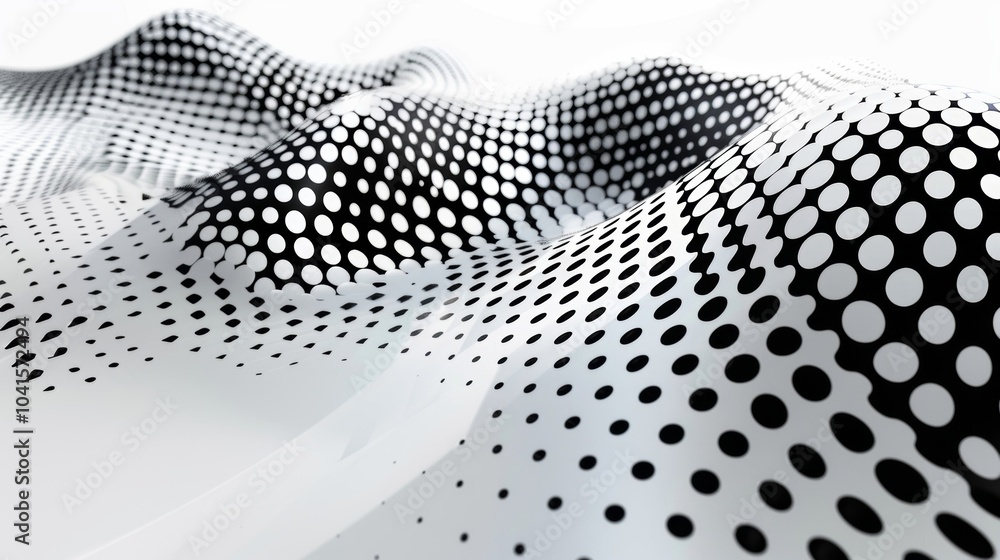 Aufkleber a minimalist piece with dots arranged in such a way that they seem to pulsate and give the illusion 