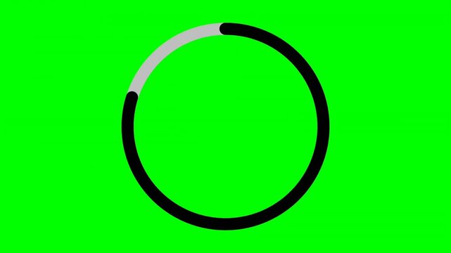 animation loading circle greenscreen background 4K 60 fps
