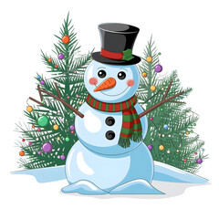 Christmas themed isolated on transparent background for illustration and t-shirt printing