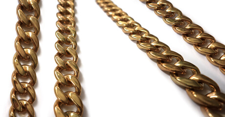 gold chain isolated on white
