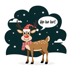 Christmas themed isolated on transparent background for illustration and t-shirt printing