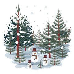 Christmas themed isolated on transparent background for illustration and t-shirt printing