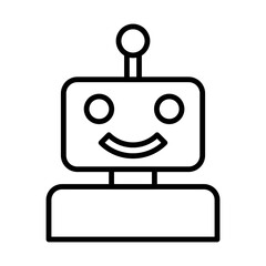 Robot line icon