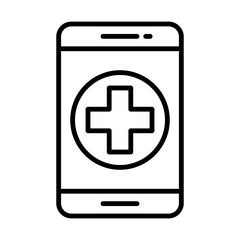 Telemedicine line icon