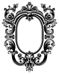 PNG Luxury rectangular mirror pattern drawing black.