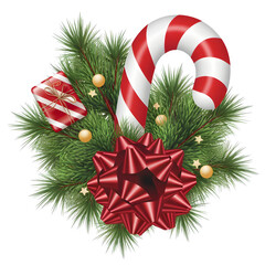 Christmas themed isolated on transparent background for illustration and t-shirt printing