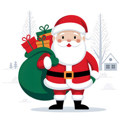 Christmas themed isolated on transparent background for illustration and t-shirt printing