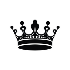 crown icon isolated on white background, Royal king crown queen princess tiara diadem prince crowns silhouette logo vector illustration